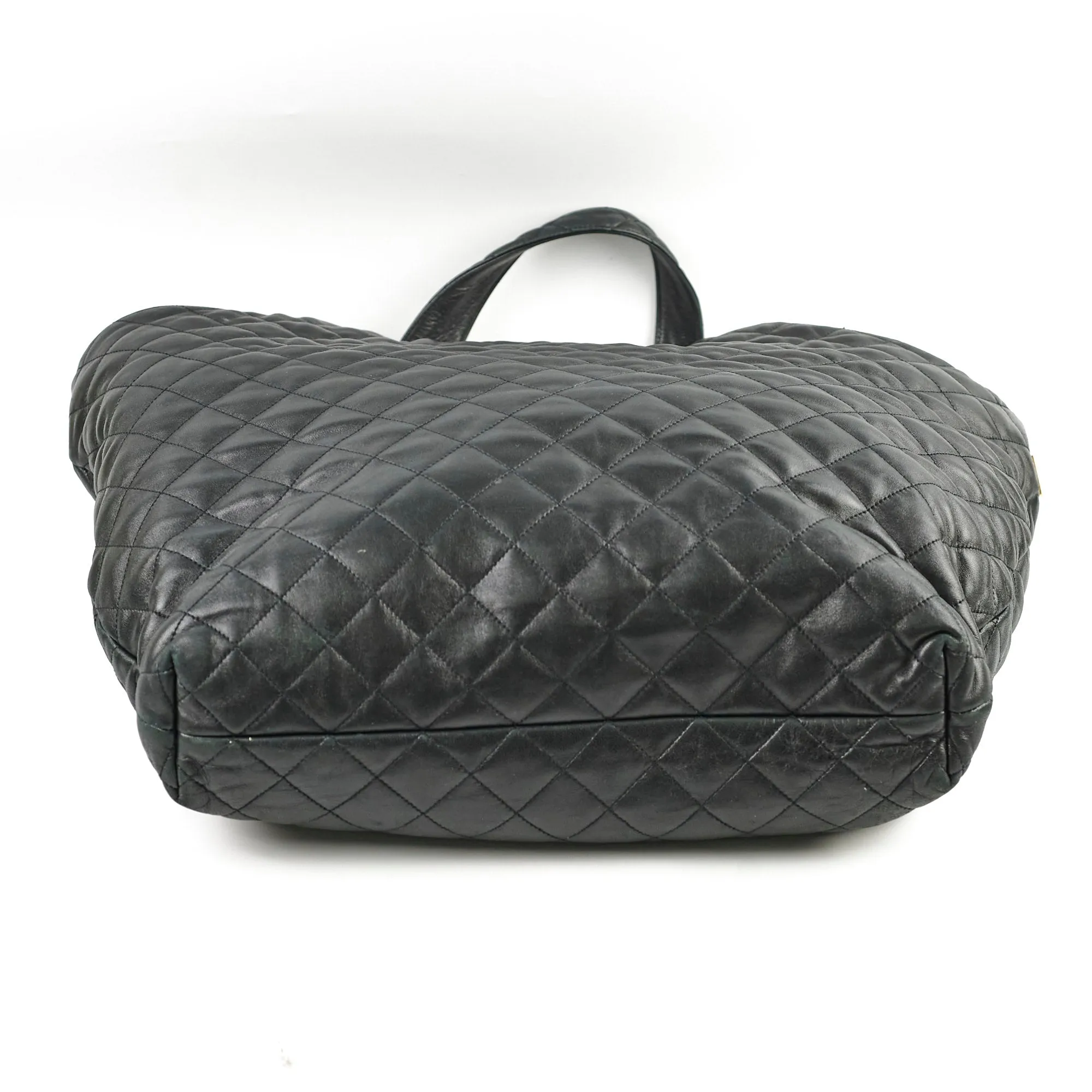 Saint Laurent Maxi Shopping Bag Quilted Lambskin Black