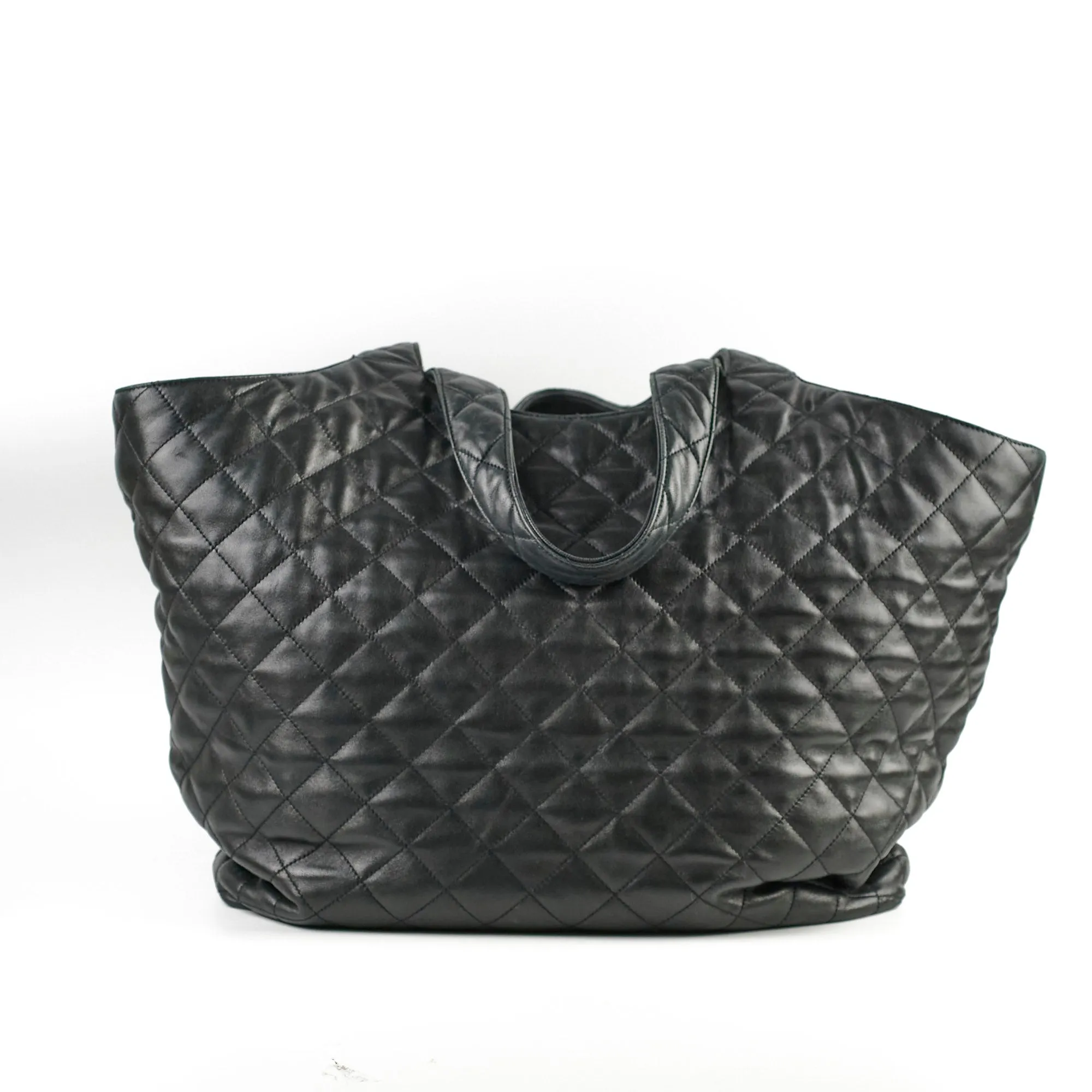 Saint Laurent Maxi Shopping Bag Quilted Lambskin Black