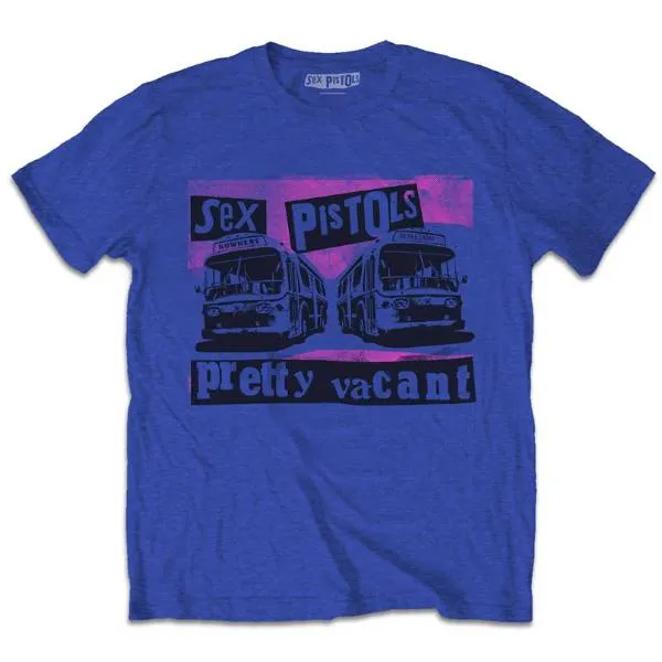 Sex Pistols Adult T-Shirt - Blue - Pretty Vacant