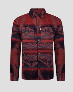 SG Quilted Aztec Shirt Jacket - Navy   Beet