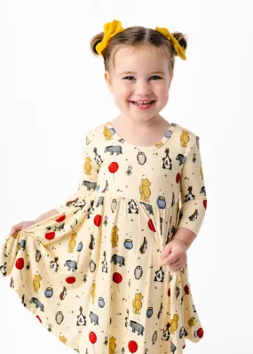 Silly Ole Bear Long Sleeve Twirl Dress