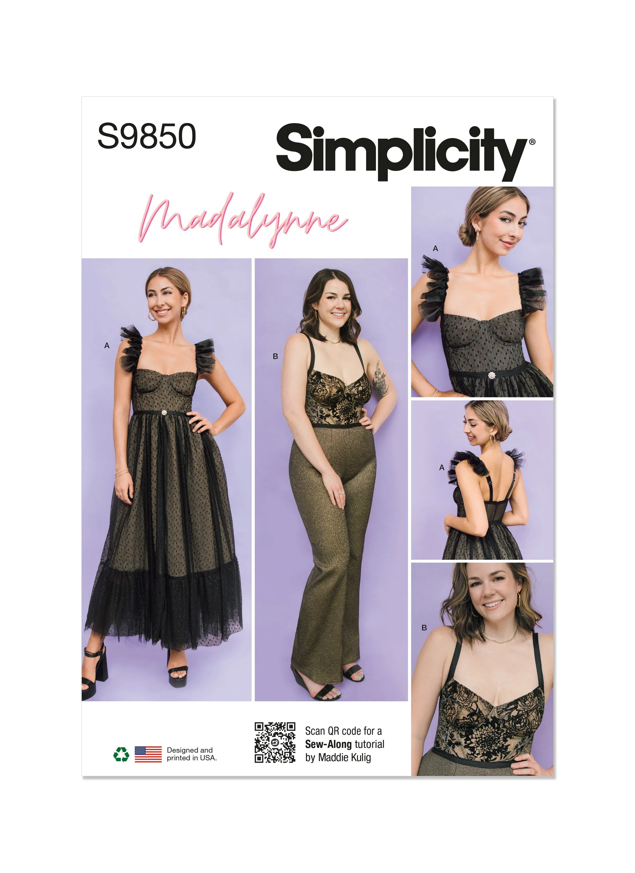 Simplicity Sewing Pattern 9850 Dress and Jumpsuit by Madalynne Intimates