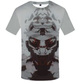 Skull T-shirt Men Flame Tshirt Anime Snow T-shirts Graphic Cosplay T-shirts 3d Gothic Tshirts Novelty Short Sleeve T shirts Men