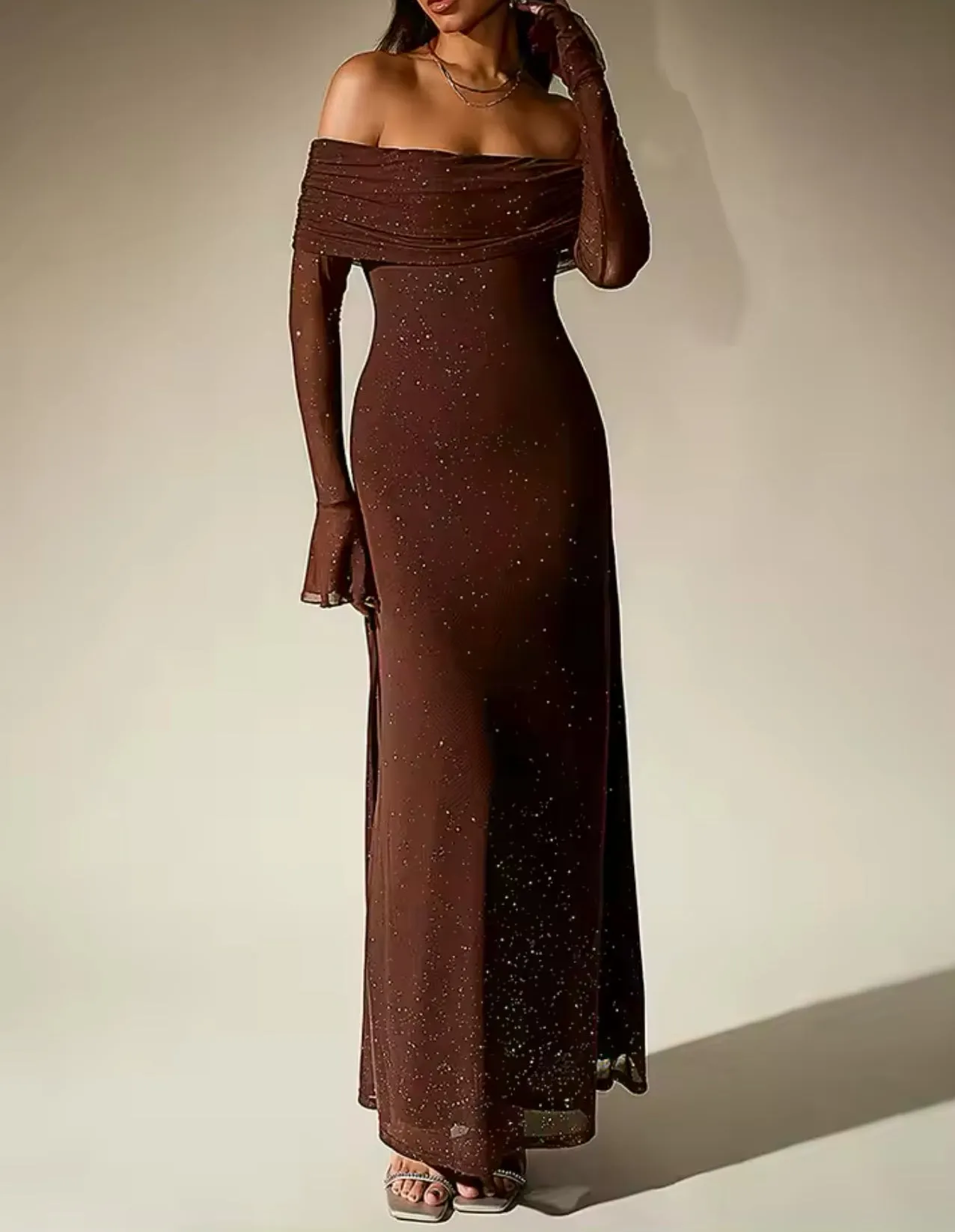 Sparkle Maxi Bardot Dress - 3 Colour Ways