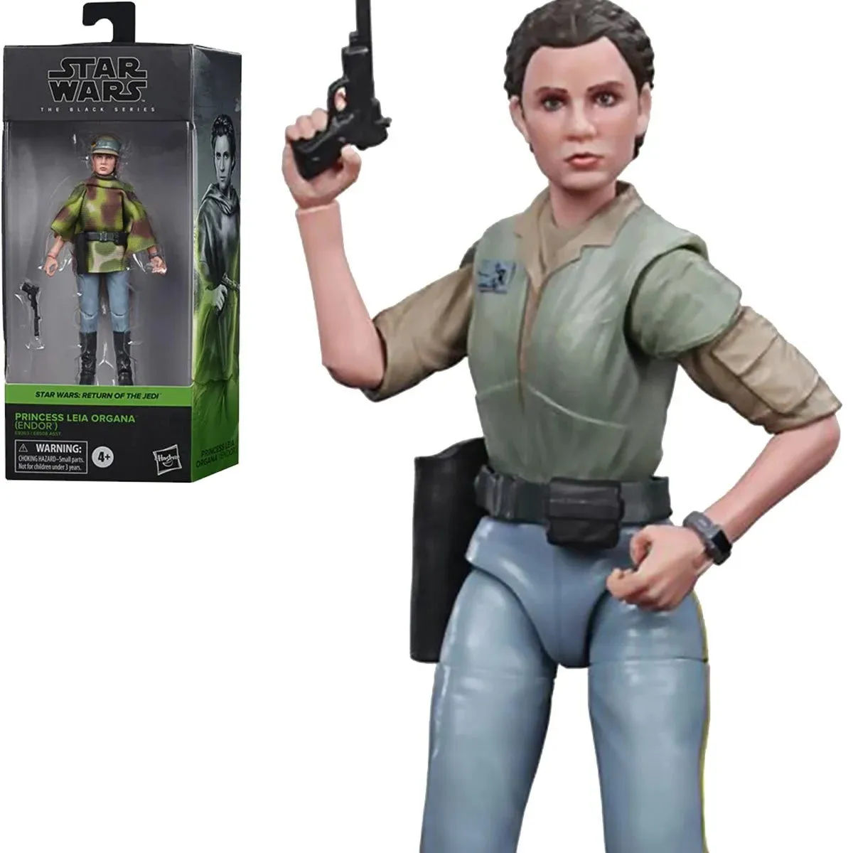 Star Wars: The Black Series - Return of the Jedi - Princess Leia Organa (Endor Battle Poncho) Action Figure (E9363)