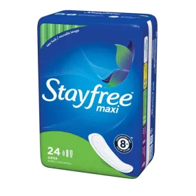 Stayfree Maxi Pads Super 24 ct