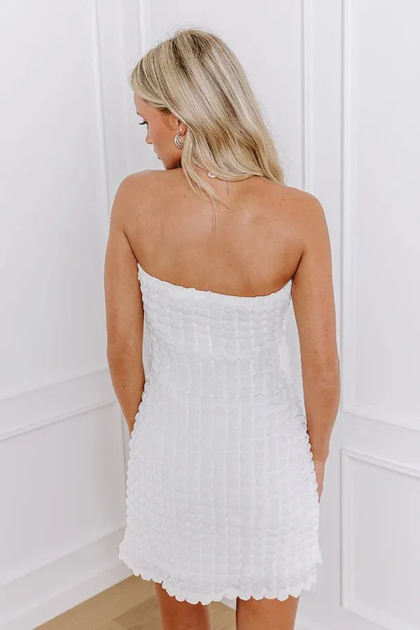 Strapless White Mini Dress