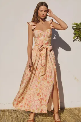 SUNNY DAYS CORSET TOP MAXI DRESS