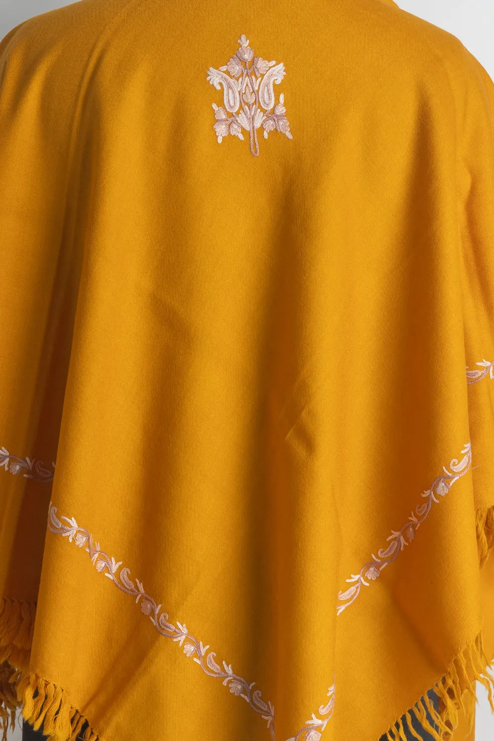 Sunset Glow Aari Hand Embroidery Poncho