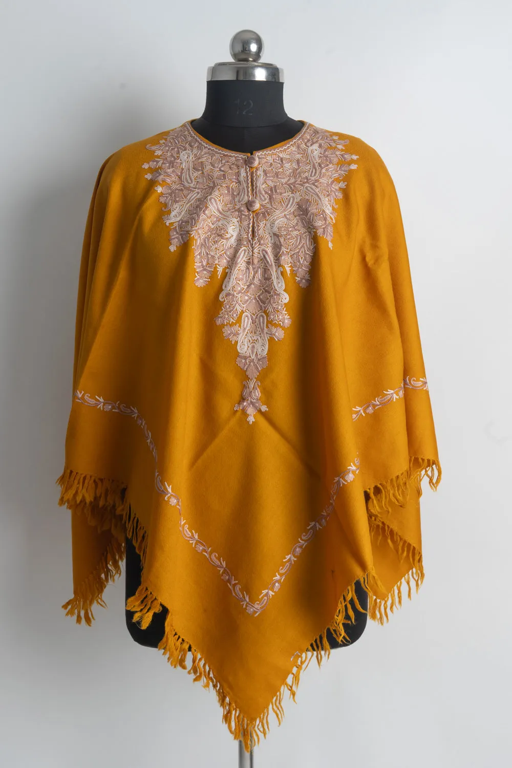 Sunset Glow Aari Hand Embroidery Poncho