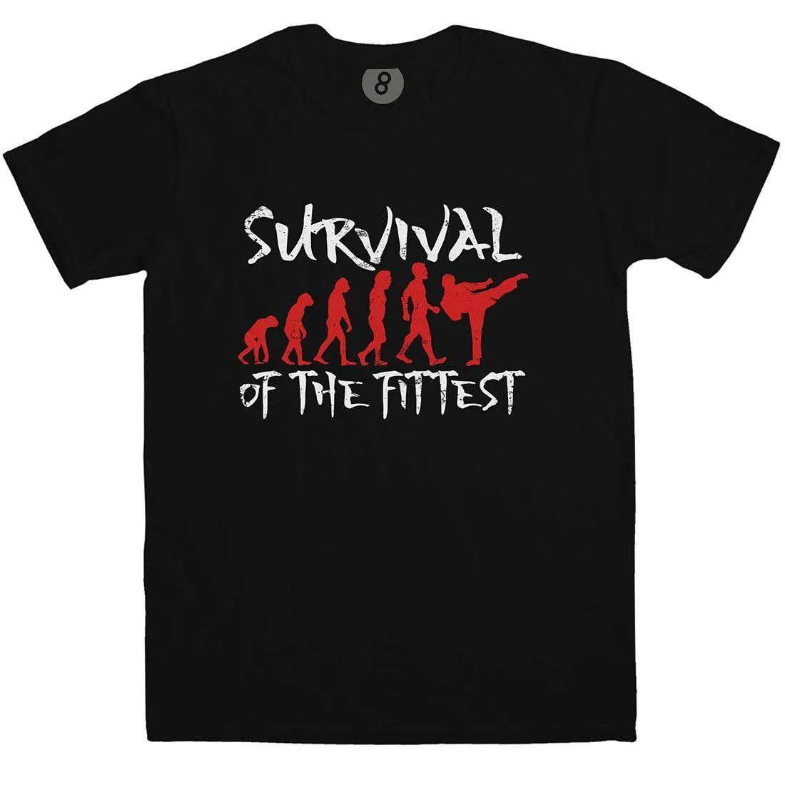 Survival of the Fittest Martial Arts Evolution T-Shirt