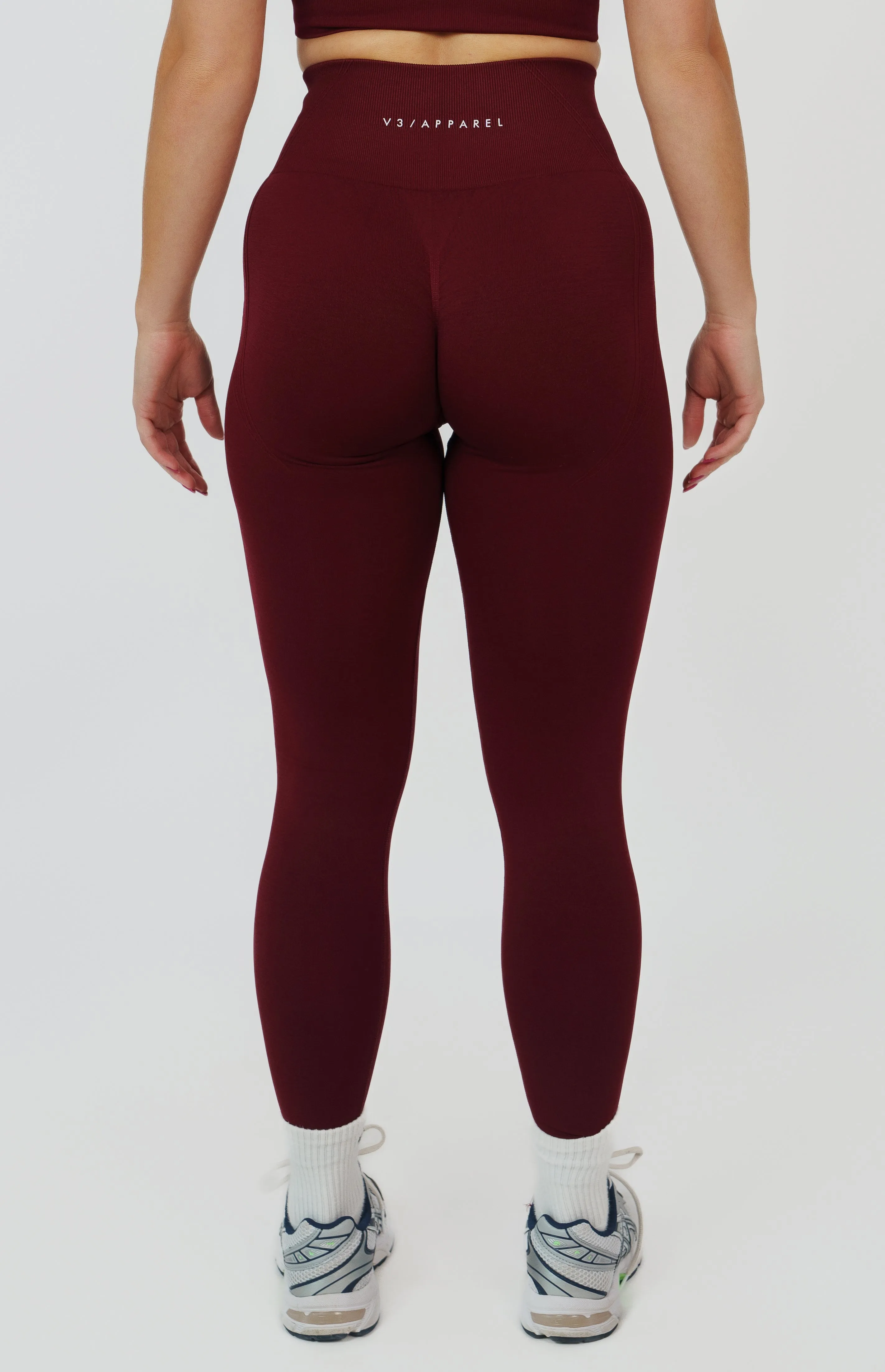 Tempo Seamless Scrunch Leggings - Pomegranate Red