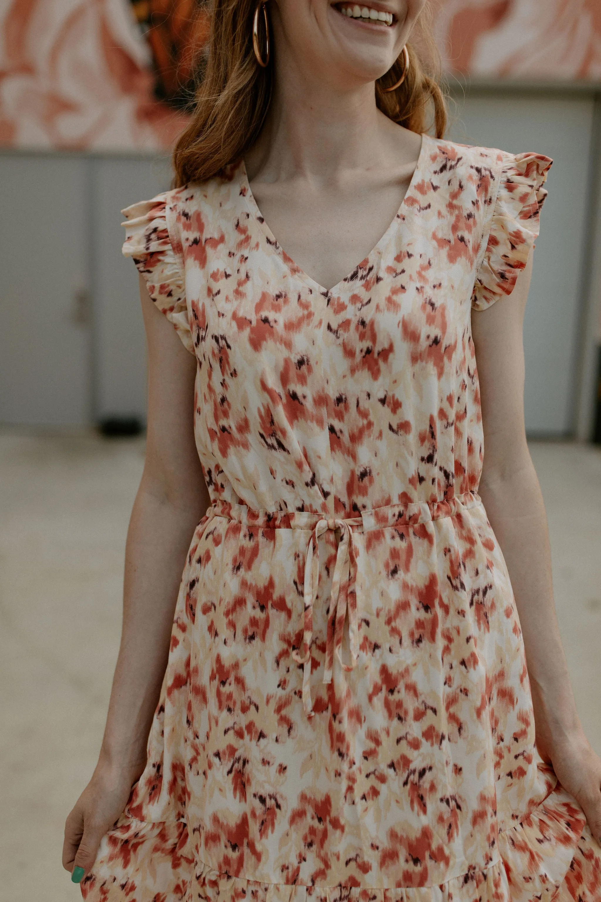 The Joella Frill Dress - Floral Mix - PLUS