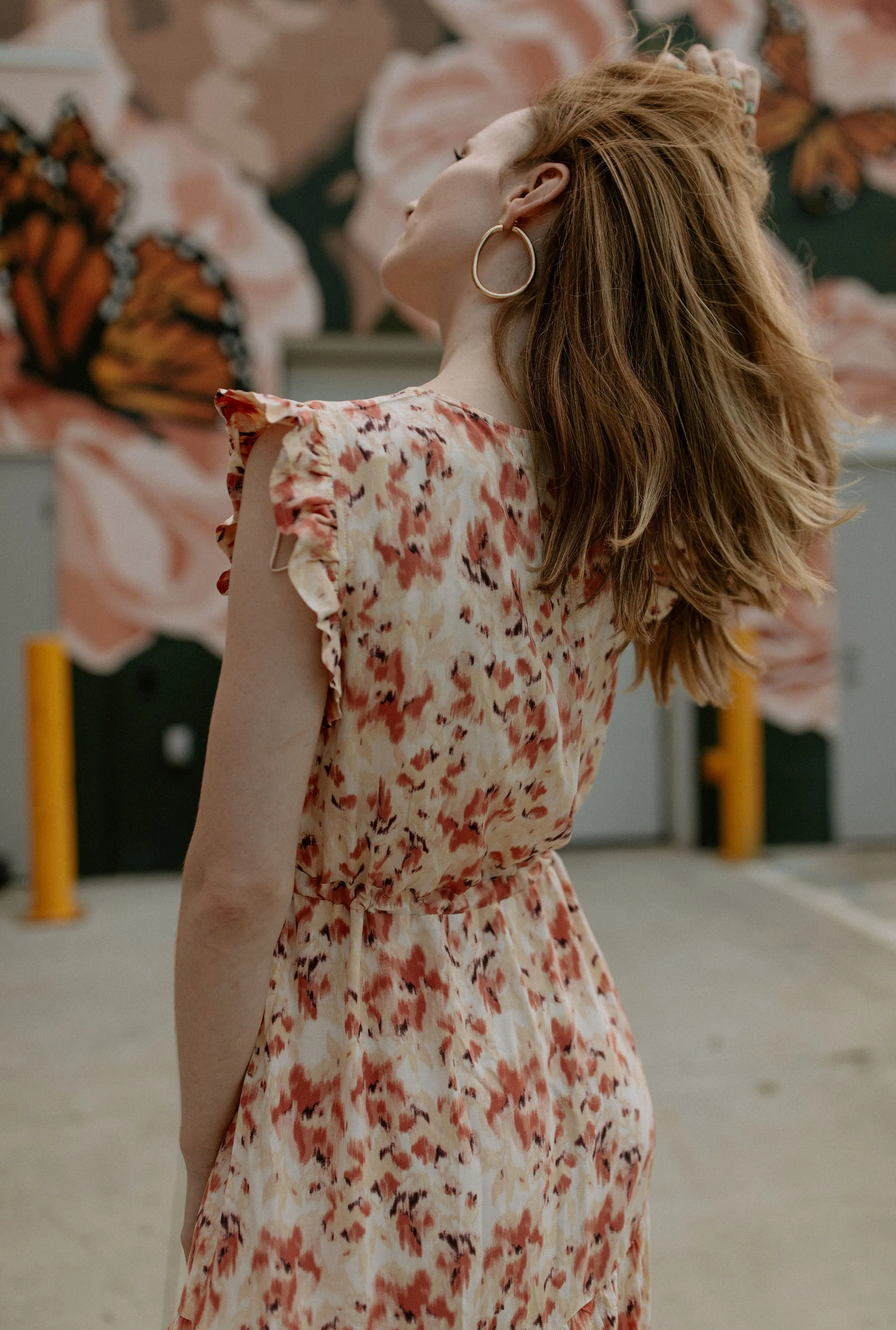 The Joella Frill Dress - Floral Mix - PLUS