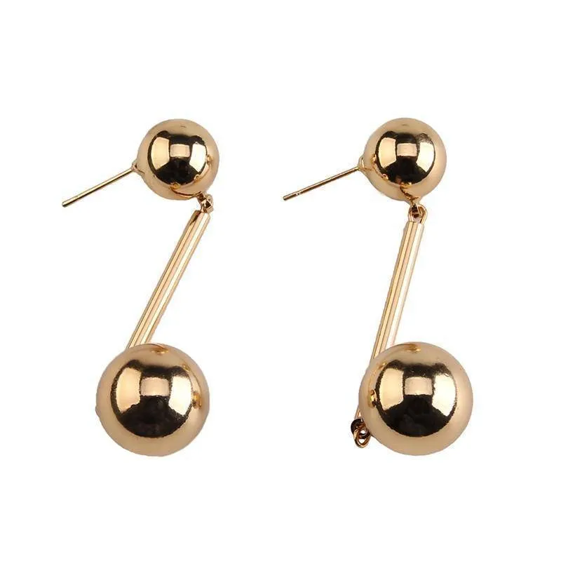 Trendy Fashion Circle Bib Bead Smooth Face Statement Maxi Bijoux Charm Party Indian Bijoux Boho Earring For Women 3591
