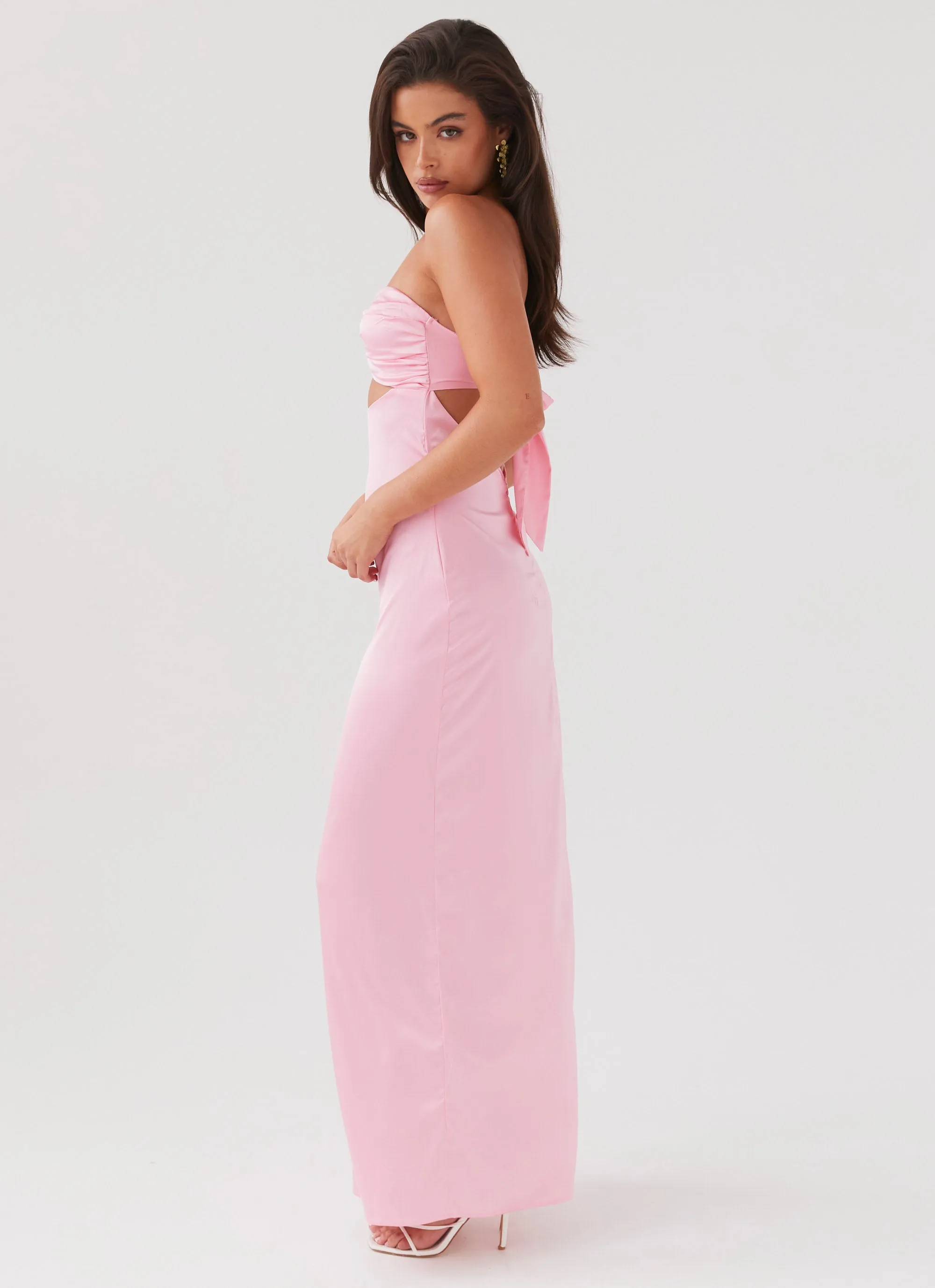 Tropicana Satin Maxi Dress - Candy