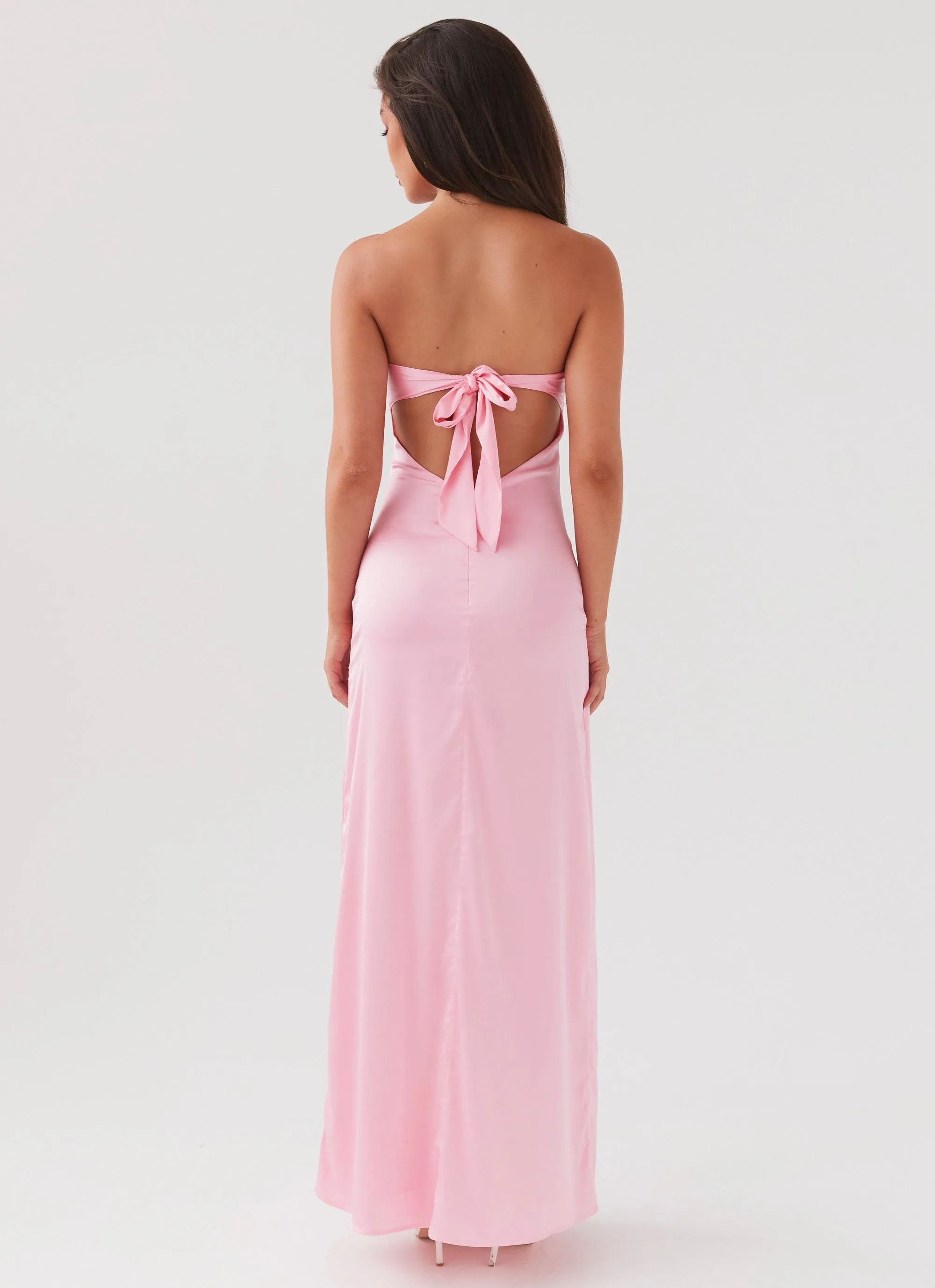 Tropicana Satin Maxi Dress - Candy