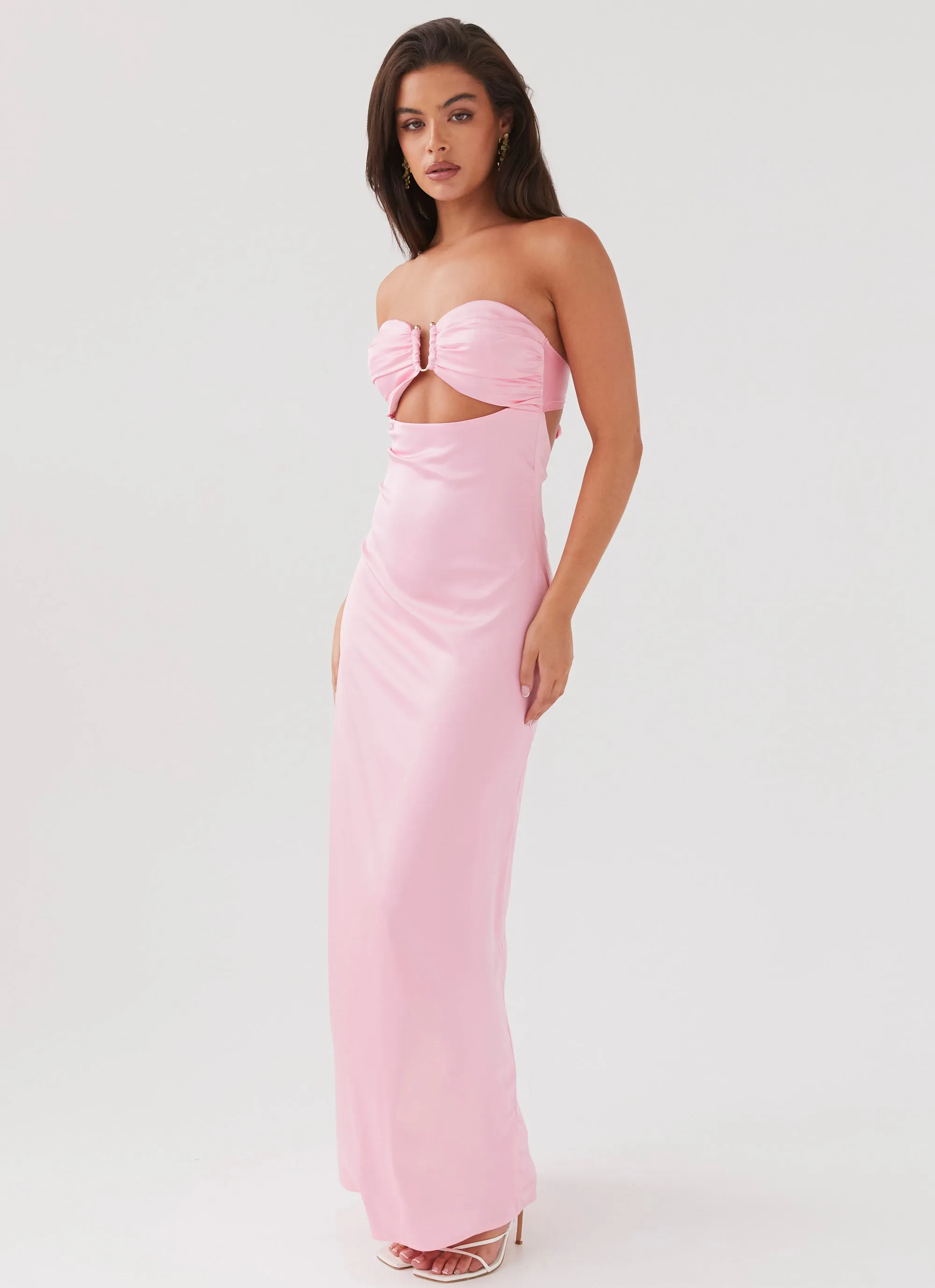 Tropicana Satin Maxi Dress - Candy