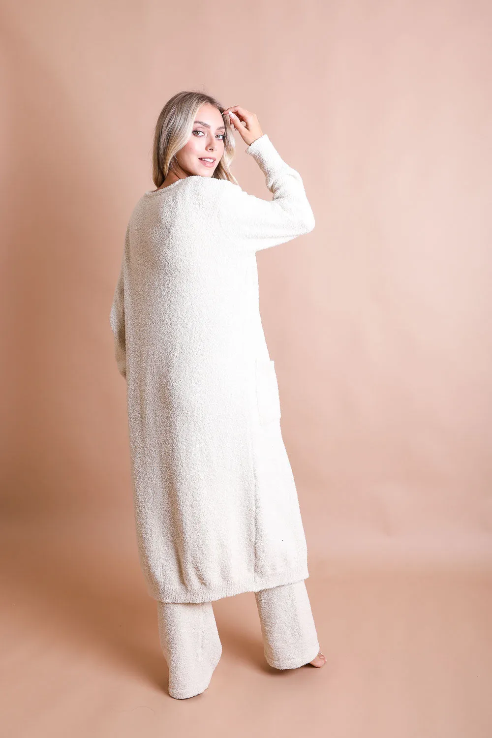 Ultra-soft Boucle Longline Cardigan