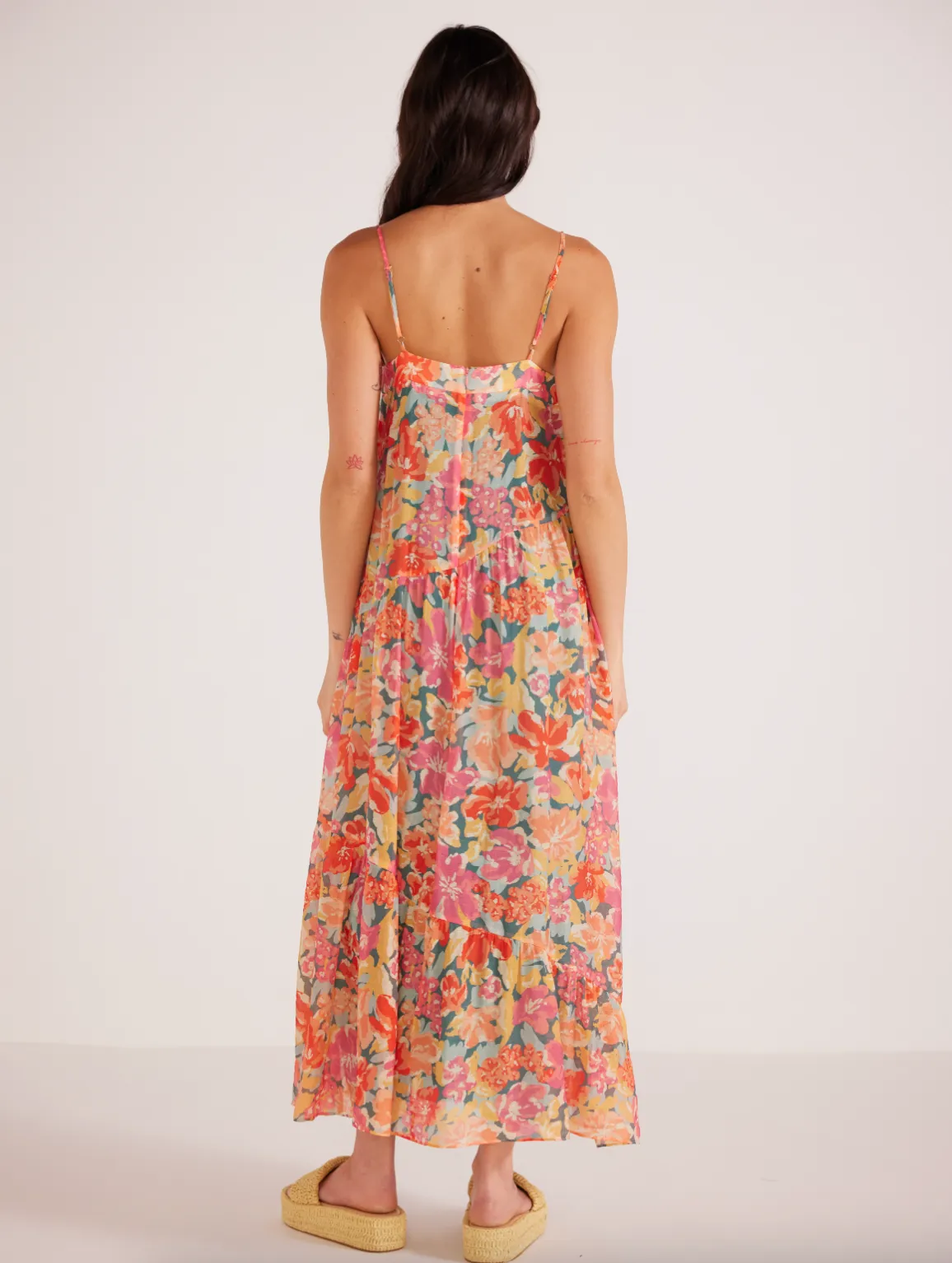 Valla Midi Dress - Pink Floral