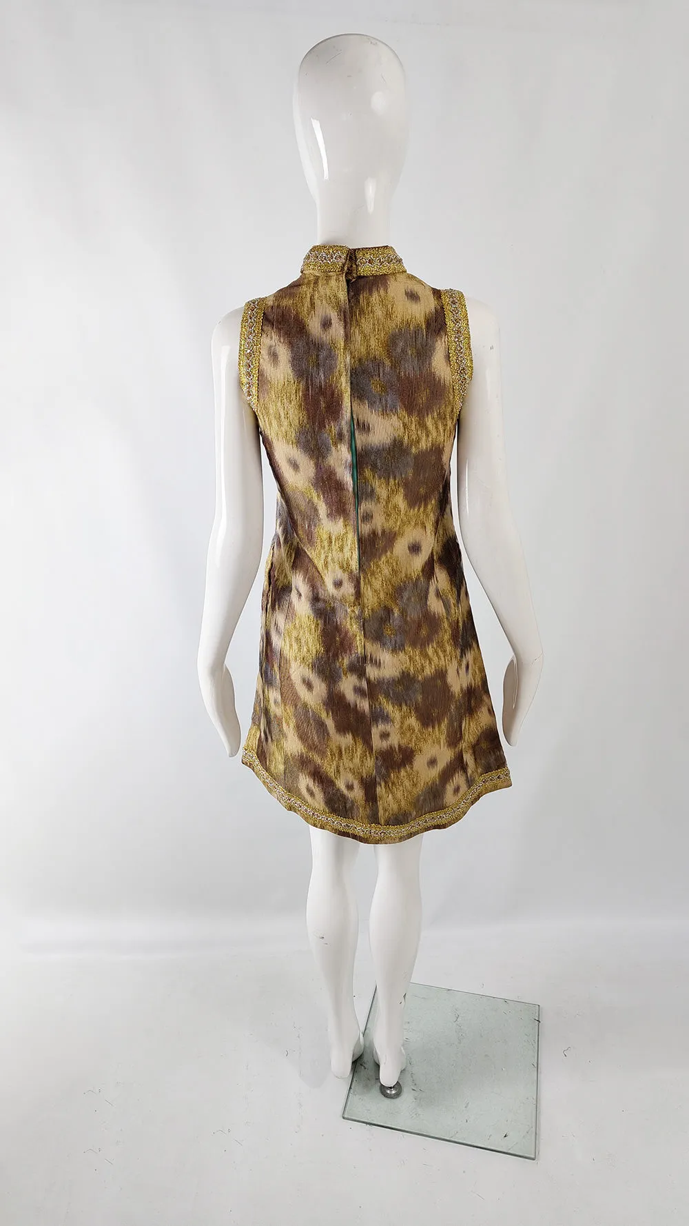 Vintage 60s Cut Out Evening Party Shift Dress, 1960s