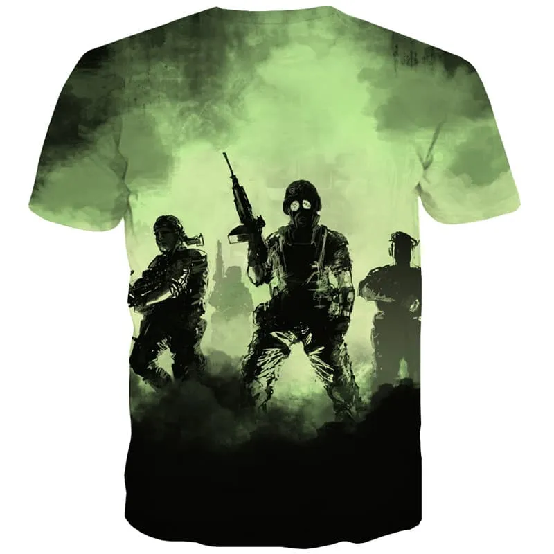 War T shirts Men Military Tshirts Casual Gun T shirts Funny Black Tshirt Anime Harajuku Shirt Print