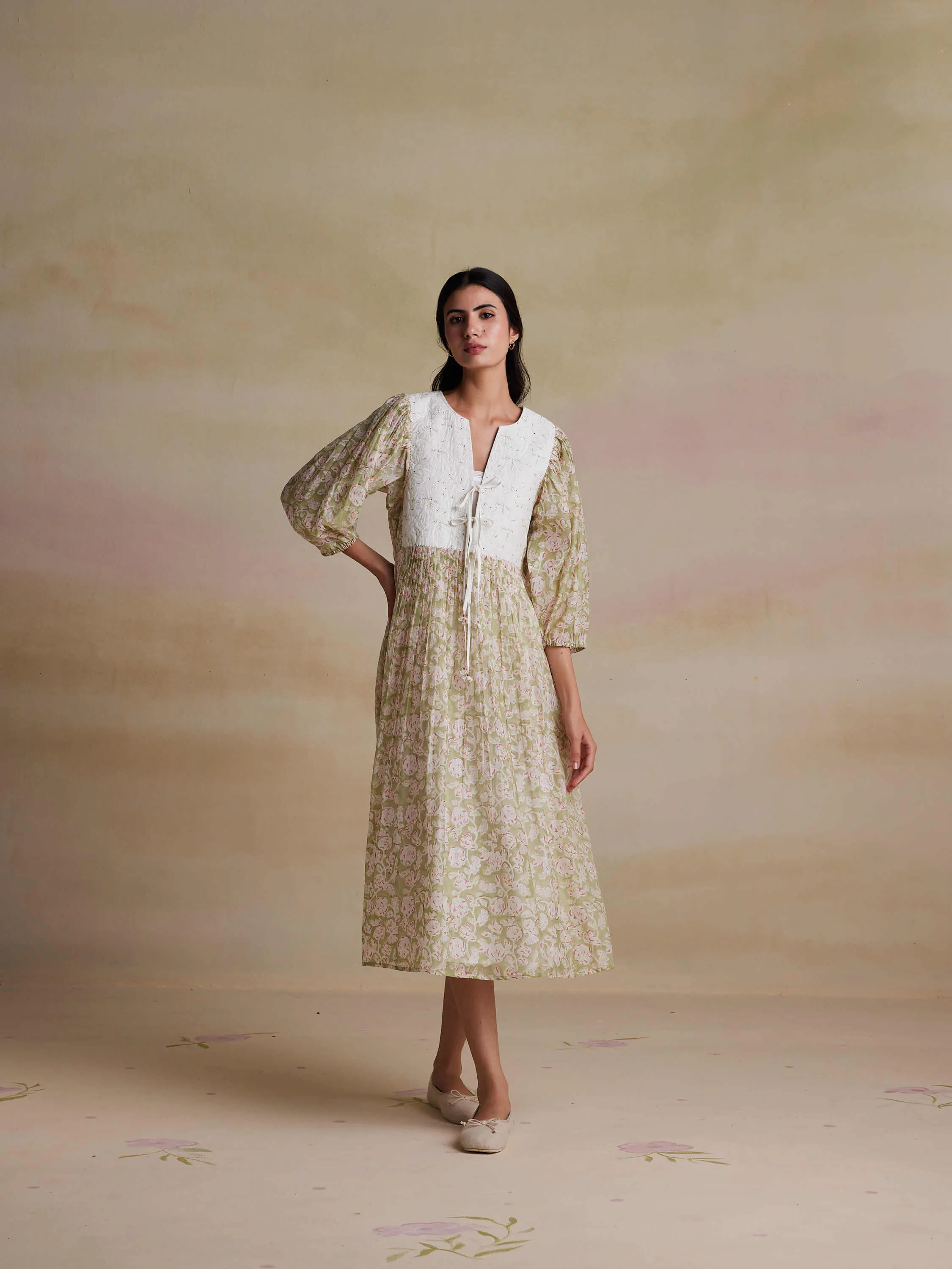 Watercress Chintz Dress