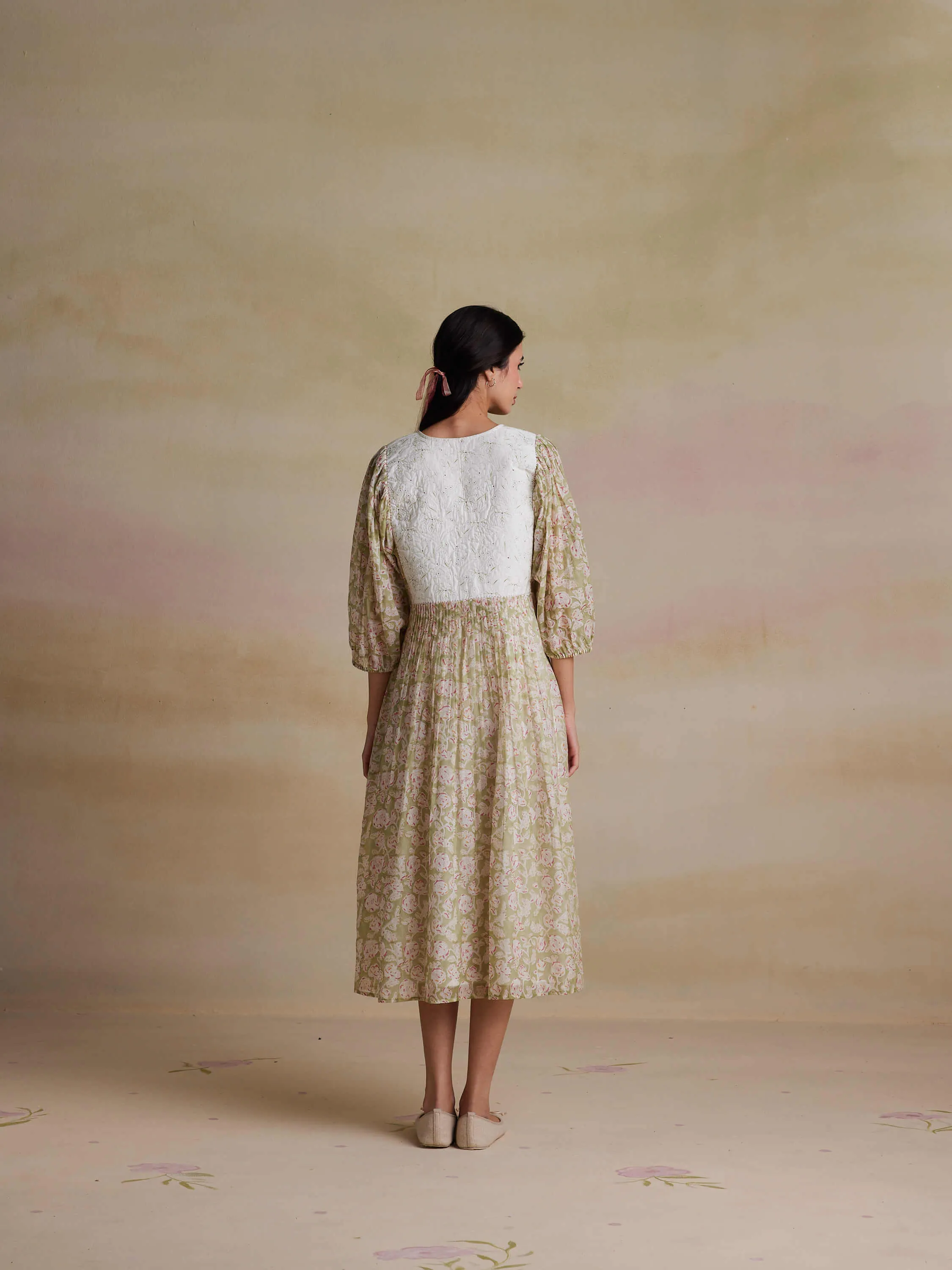 Watercress Chintz Dress