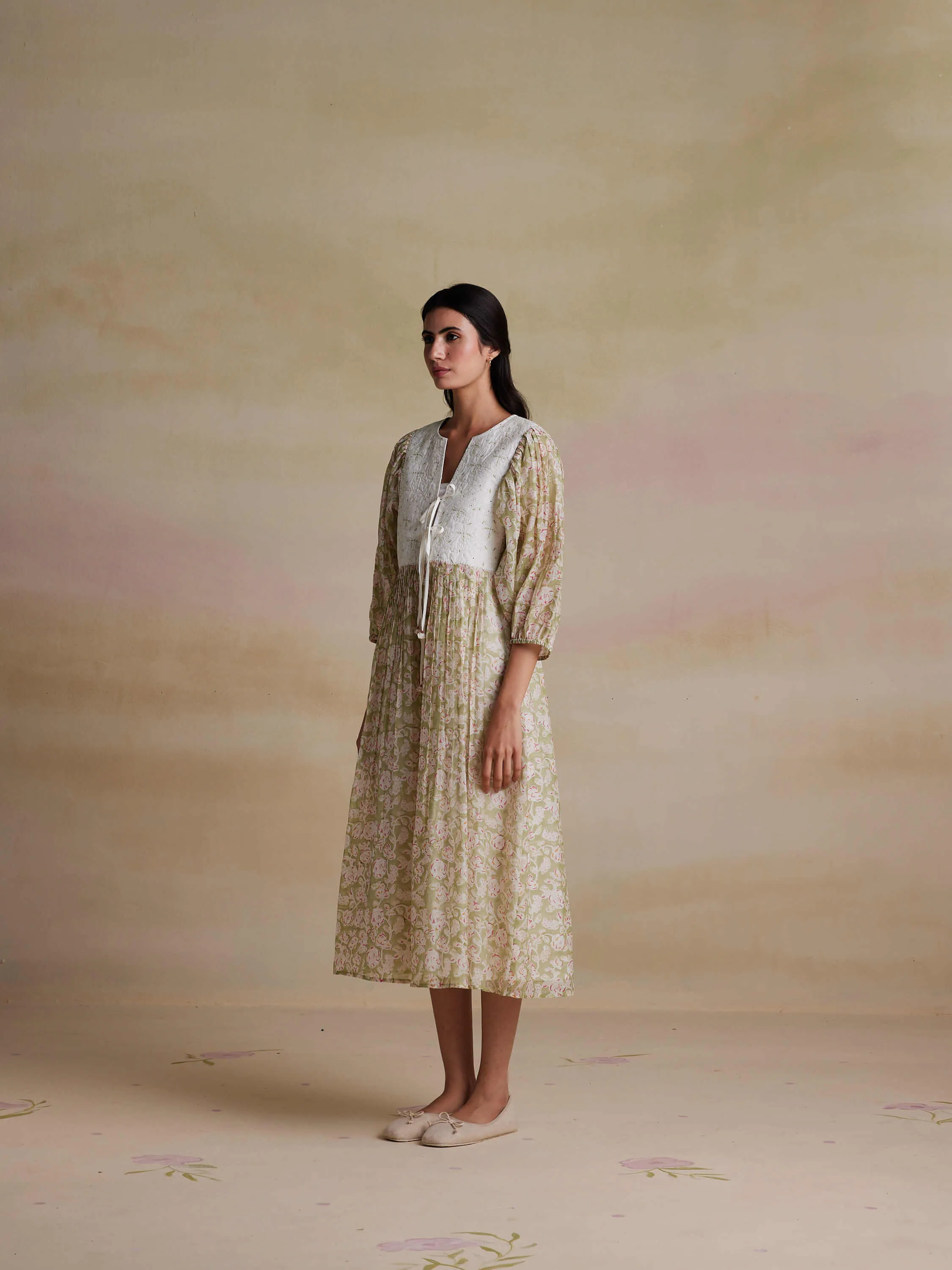 Watercress Chintz Dress