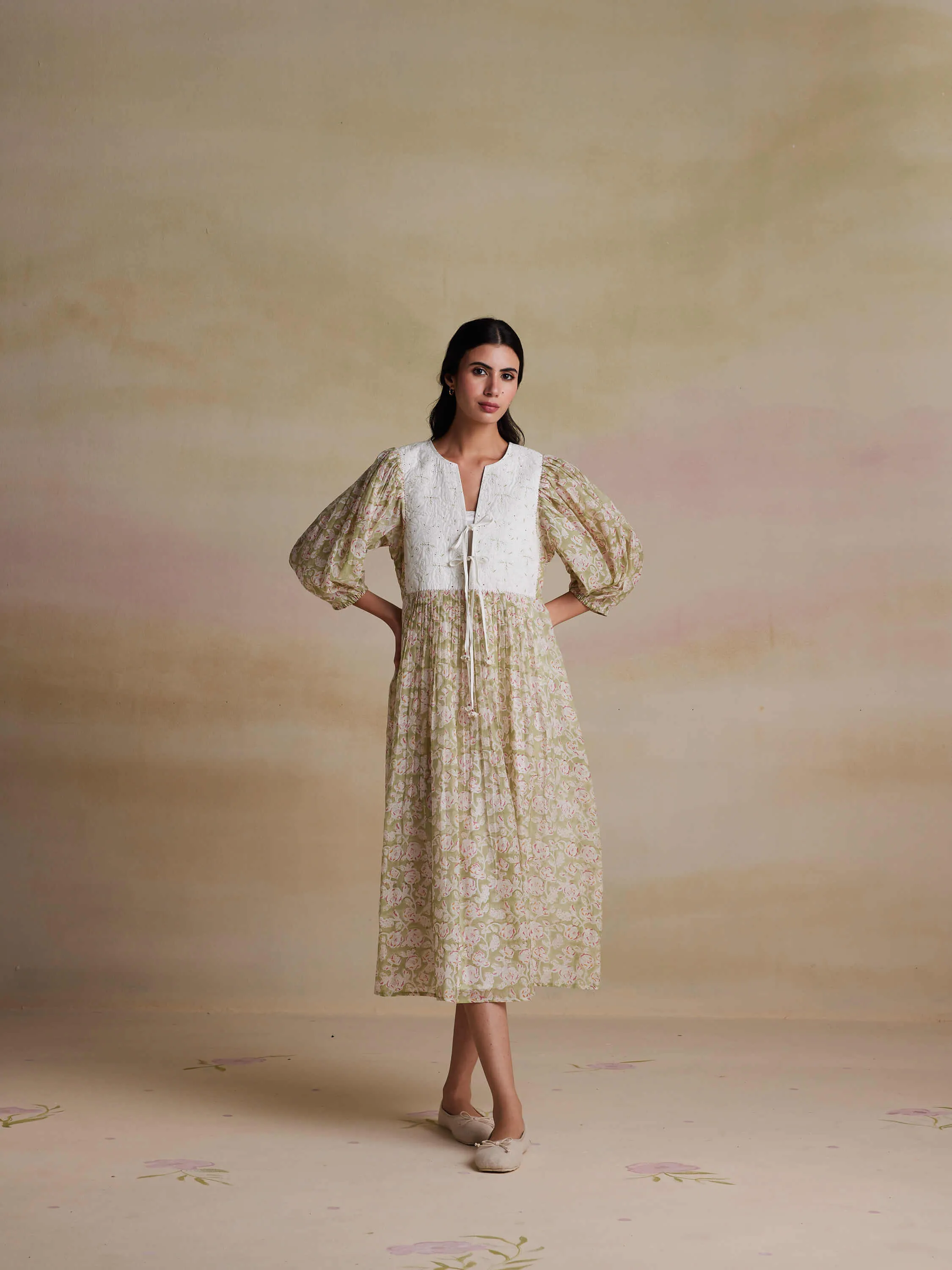 Watercress Chintz Dress