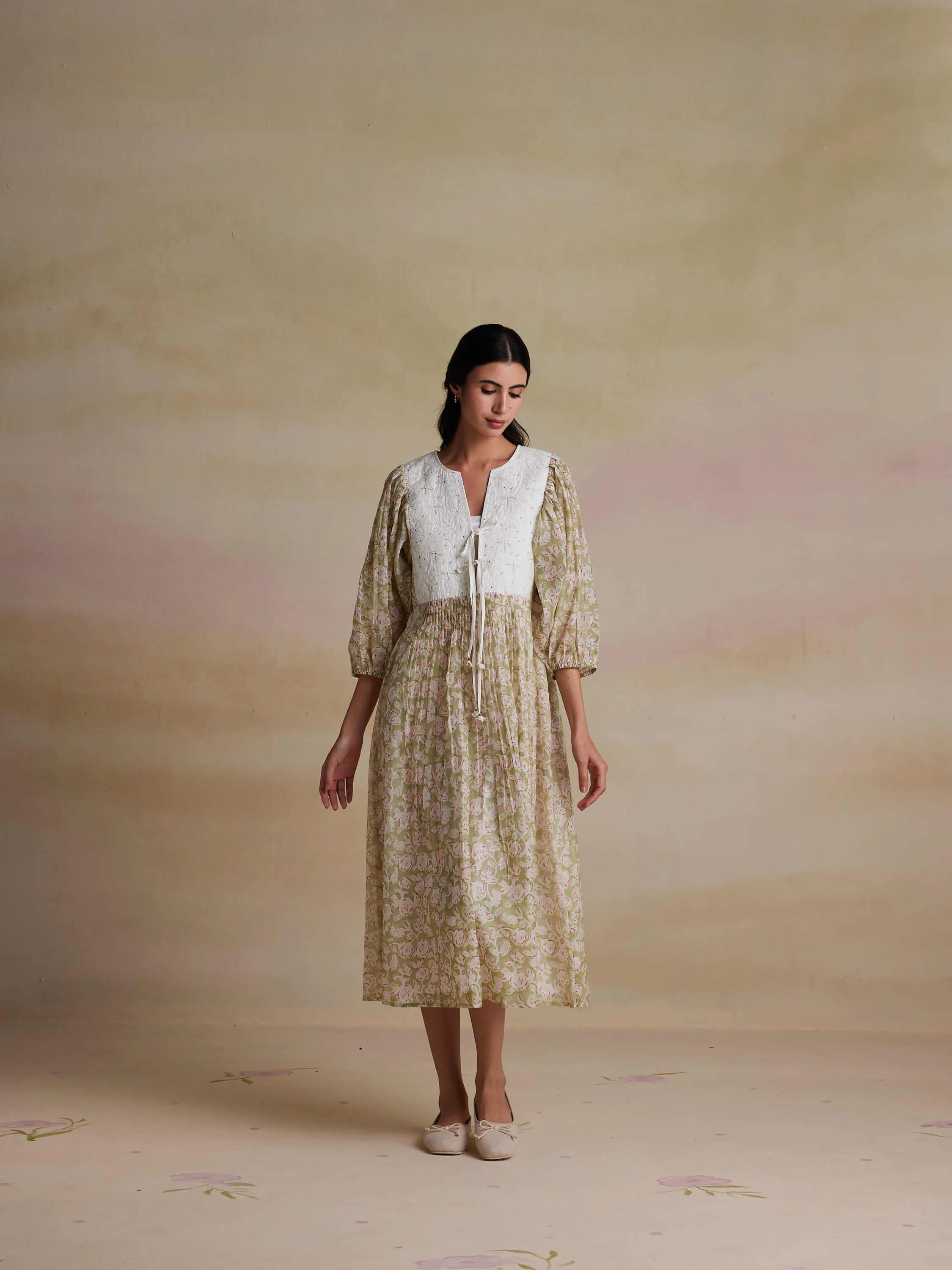 Watercress Chintz Dress