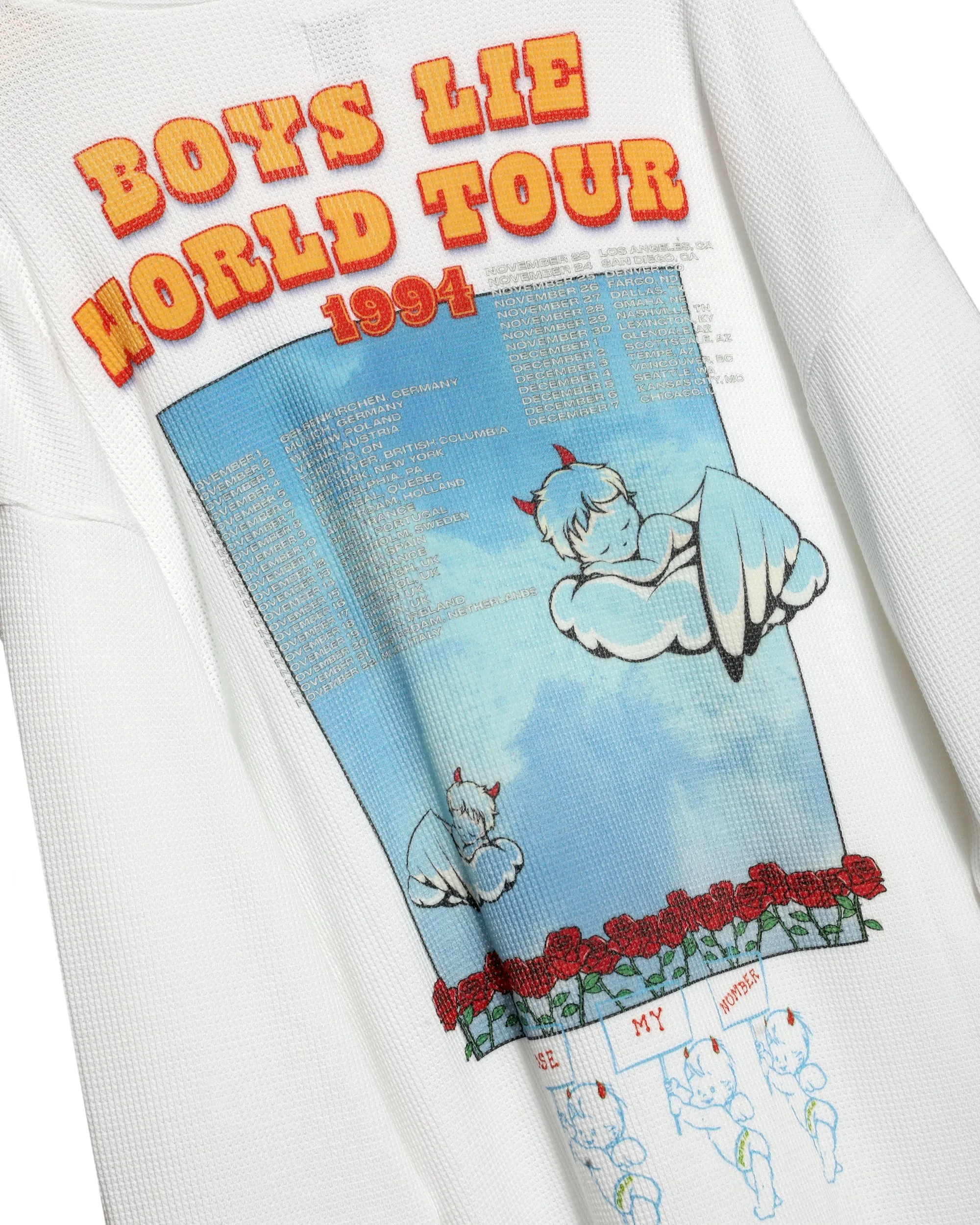 White Boys Lie World Tour Round 2 Thermal BF Longsleeve