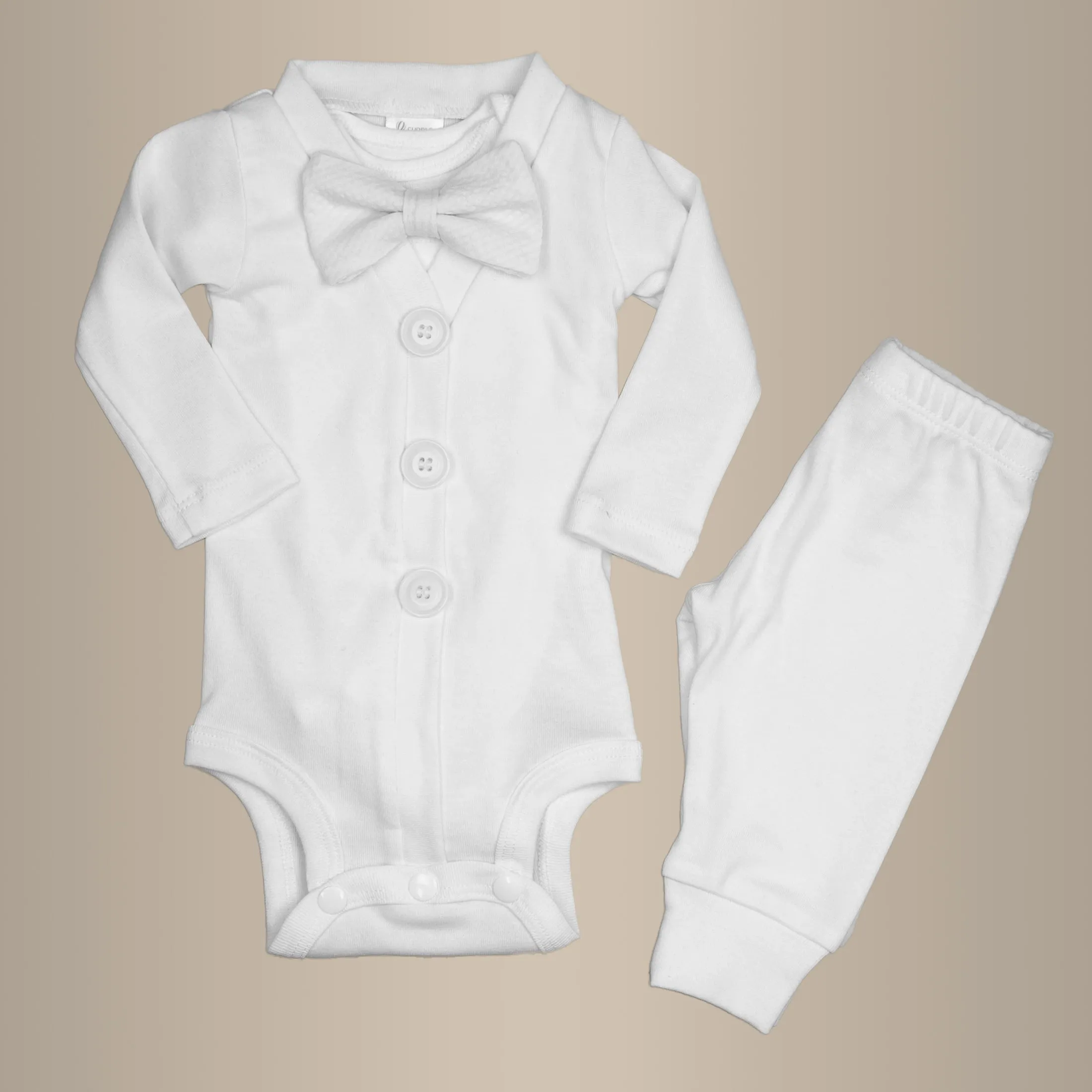 White Cardisuit Baptism Bundle