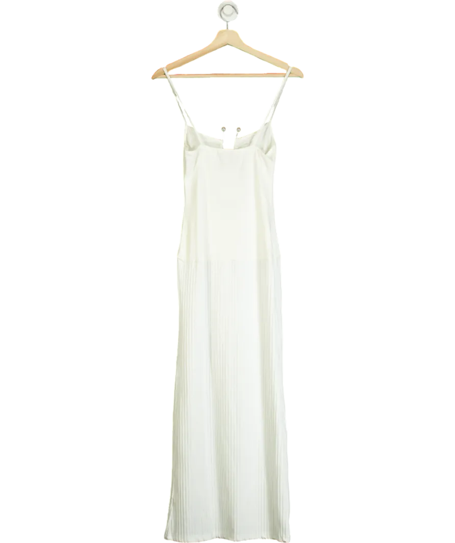 White Strappy Maxi Dress UK S