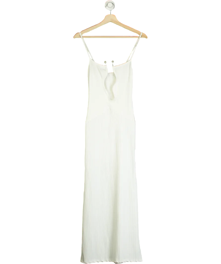 White Strappy Maxi Dress UK S