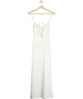 White Strappy Maxi Dress UK S