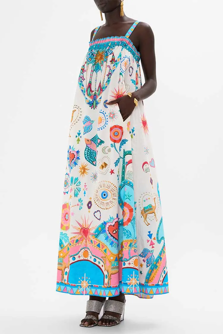 Wide Strap Sundress in Living in Colour