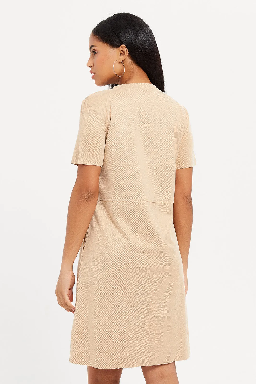 Women Beige Casual Dress