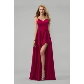 WOMEN WESTERN PARTY WEAR ONE PIECE MAROON MAXI DRESS