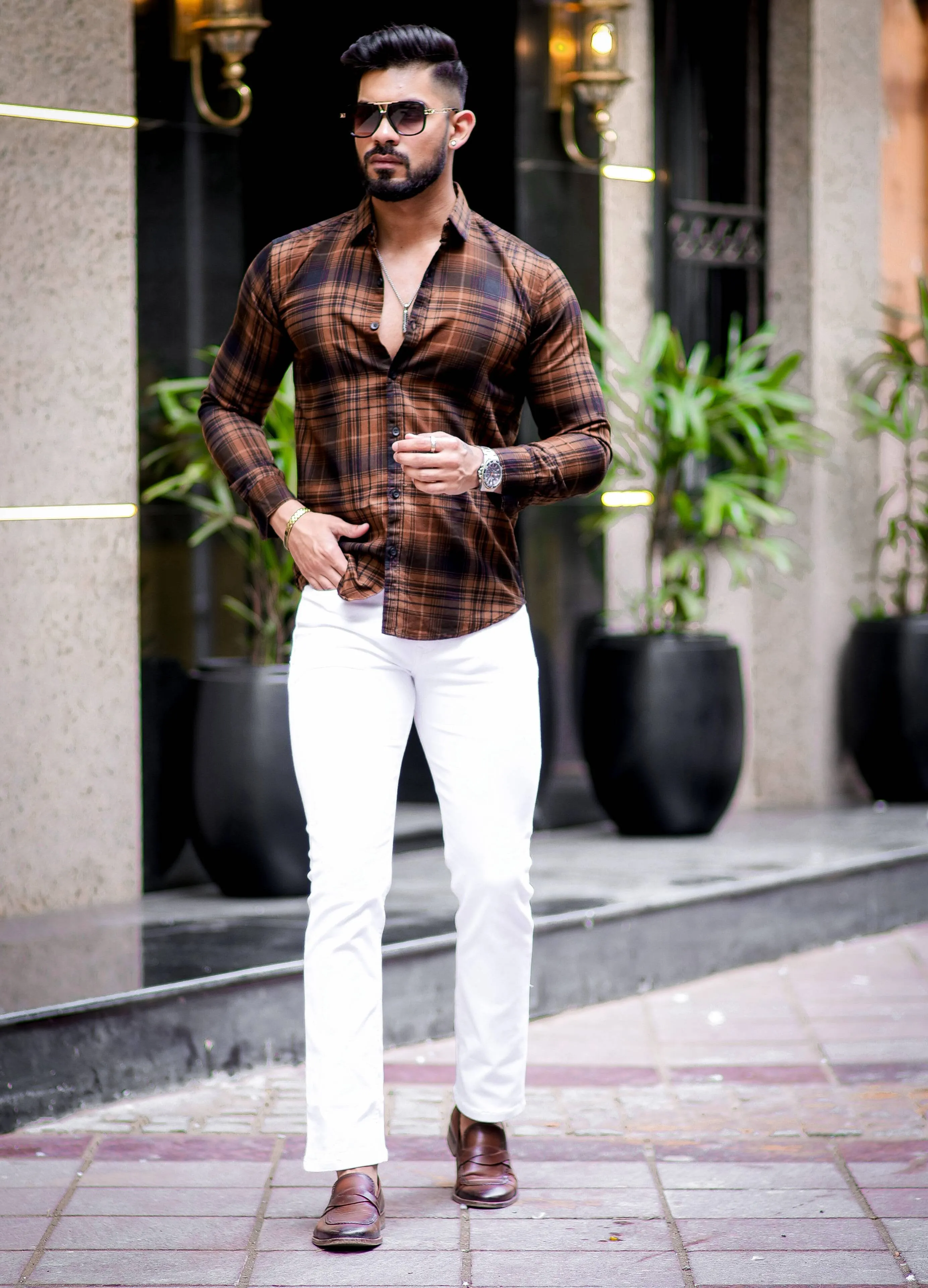 Wood Premium Checkered Cotton Shirt