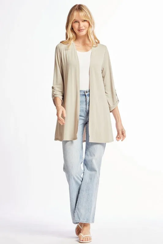 Wrinkle Free Cardigan - taupe